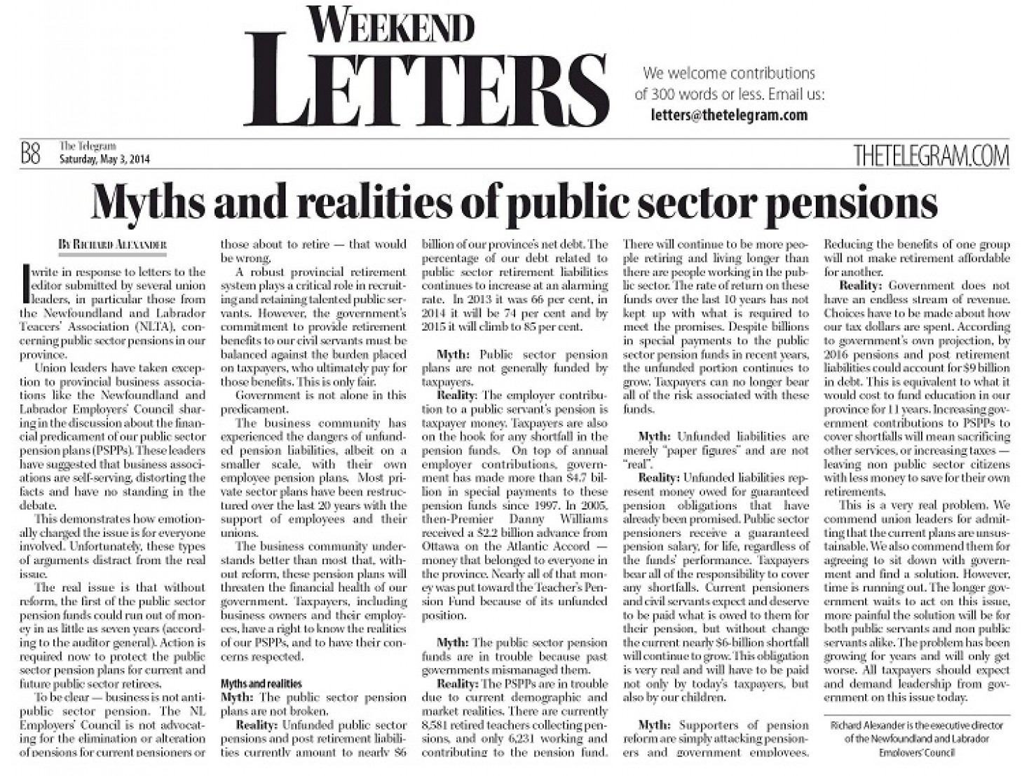 Myths and realities of public sector pensions