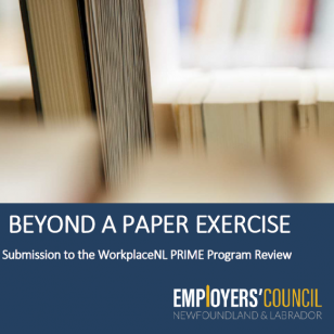 Beyond a Paper Exercise – Submission to the WorkplaceNL PRIME Program Review